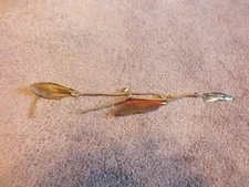 Handmade Hair Clip Fairy Braid Boho Dread Silver Leather Feather Dble Strand 10"