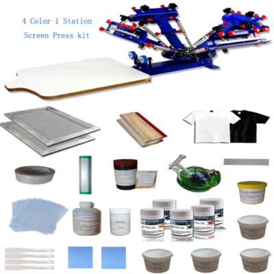 Table Type 4 Color 1 Station Single-Rotary Screen Press Kit Starter DIY Kit New 