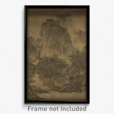 Li Cheng - A Solitary Temple Amid Clearing Peaks Print 11x17 Art Poster