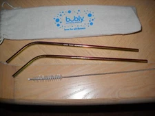 BUBLY STAINLESS STEEL STRAWS SET