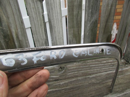 1963 FORD 2 DOOR SEDAN BACK GLASS STAINLESS EXTERIOR TRIM/2 PIECES - Picture 9 of 10