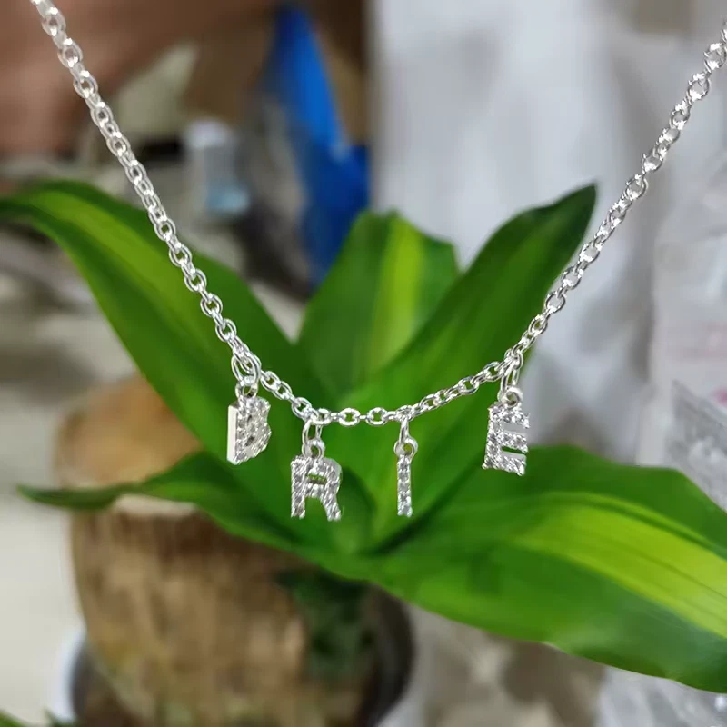 Custom Name Anklet Letters Jewelry Cubic Zirconia Fashion Gold Silver Color Gift - Изображение 4 из 4