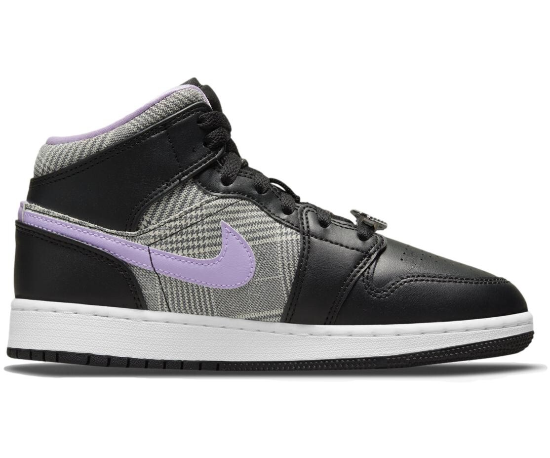 Size 6.5Y - Nike Air Jordan 1 Mid SE (GS) 'Houndstooth