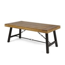 Couchtisch Carlisle Aus Akazienholz & Metall – Rustikaler Beistelltisch, 114 X 61 Cm