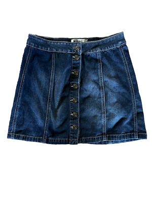 Mudd Mini Denim Skirt Juniors Size 5, Stretch, Full Button, Y2K
