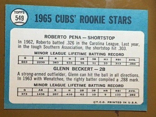 1965 Topps Baseball Singoli - Scegli la tua carta -- 371-598 -- numeri alti - Foto 281 di 357