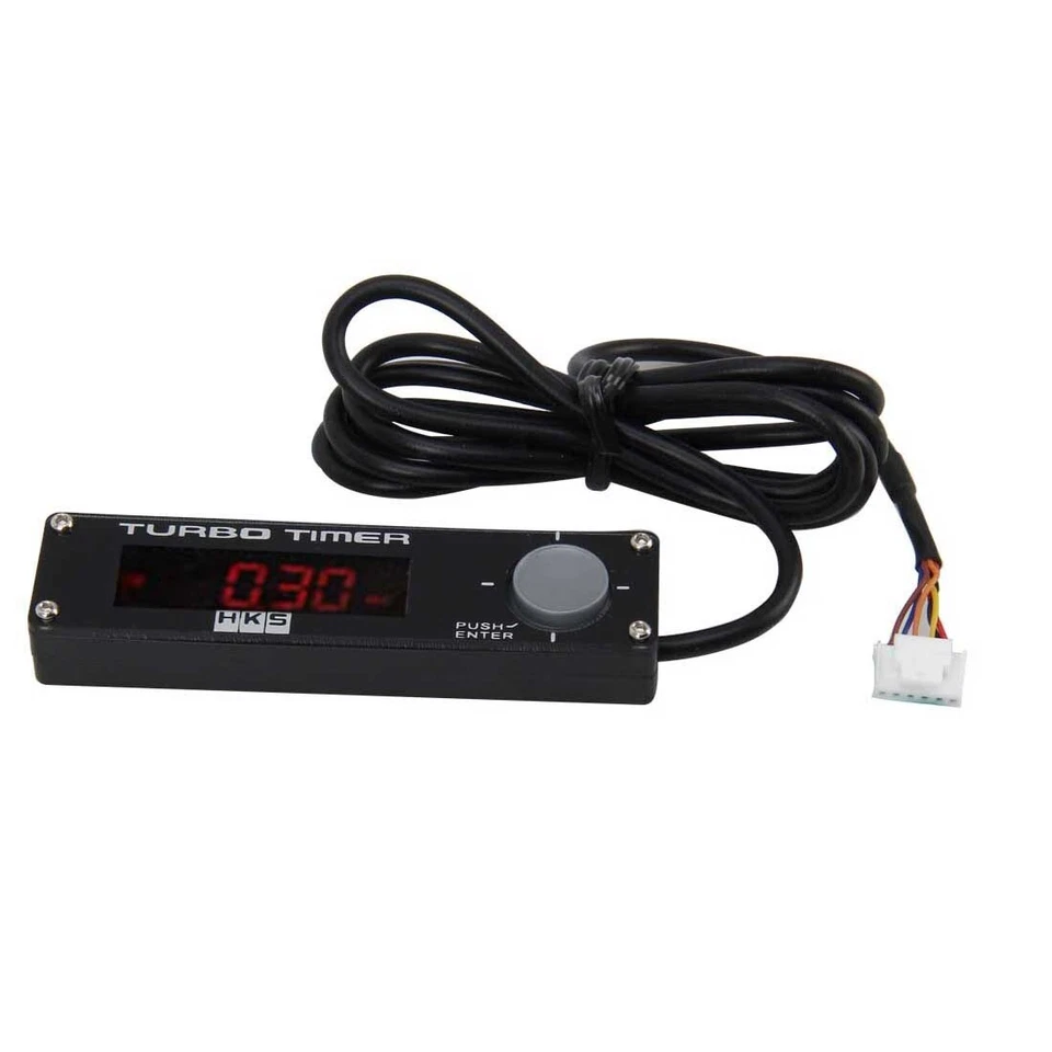 HKS STYLE BLACK TURBO TIMER RED LED STYLE FOR EVO STI WRX TYPE-R SUPRA GTR JDM - Image 4 of 4