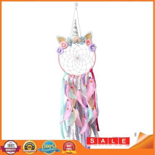 Girl Dream Catchers Colorful Feather Wall Decor for Girls Bedroom (Pink) - Afbeelding 1 van 3