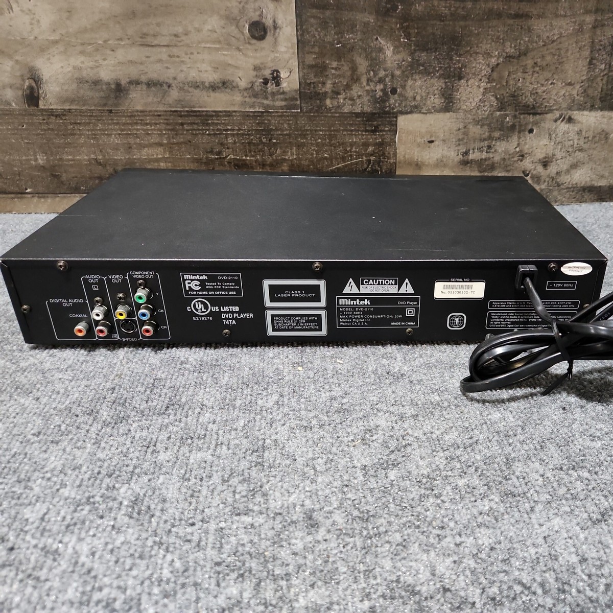 Mintek DVD-2110 DVD Player VCD MP3 CD-R/RW Retro Media Black