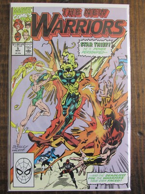 Marvel 1990 THE NEW WARRIORS Comic Book Issue # 5 From the 1990 1st ...