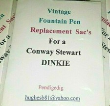 2 x   Ink Sacs to fit/repair Conway Stewart DINKIE Fountain Pens