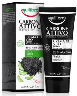 Equilibra Gesichtsgel mit Aktivkohle 75 ml - Hautpflege Detox