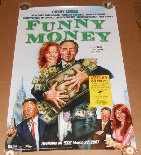 Funny Money Movie Poster 2007 Original 27x39 Chevy Chase 
