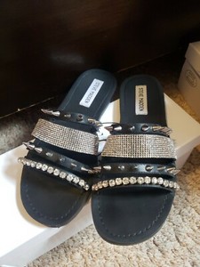 steve madden slides black
