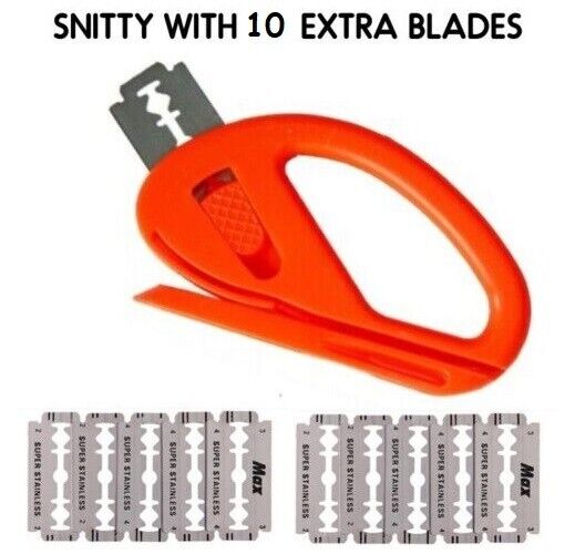 Snitty Cutter Razor Vinyl Art Knife Car Wrapping paper Cutting Tool W 10 Blades