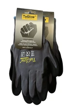 12 Pair  Grey  Safety Gloves Latex Coated Grip Cut Resistant