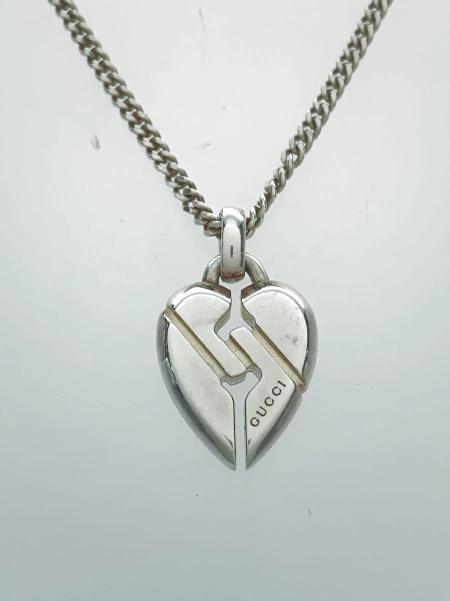 Collana donna GUCCI SV925 nodo cuore con top in argento usata