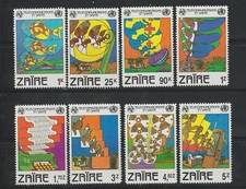 JY-ZAIRE MNH SET SC#1043-1050 WORLD TELECOMMUNICATIONS FREE SHIPPING