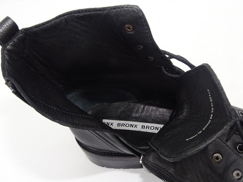 Botines BRONX botas biker botas mujer cuero negro talla 40 - Imagen 7 de 10