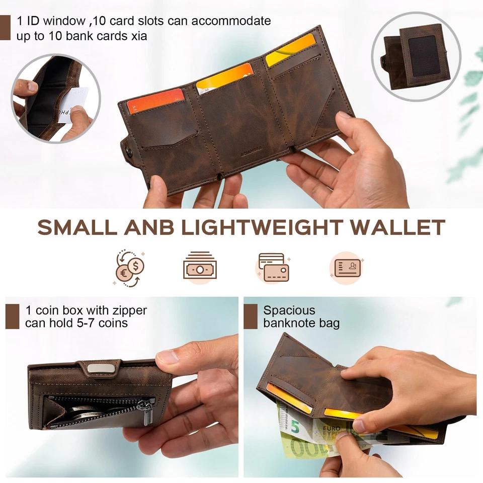 Men's wallets credit card holder RFID wallet wallet in C... - Image 2 of 4