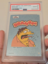 Topps The Simpsons Barney Burp 2002 "¡Brahrp!" #9 **LÁMINA** PSA 10 GEMA COMO NUEVA POP 1