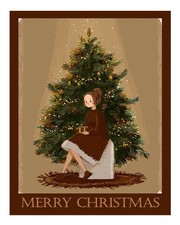 Charming Christmas Tree Wall Art Poster for Holiday Decor Home Decor