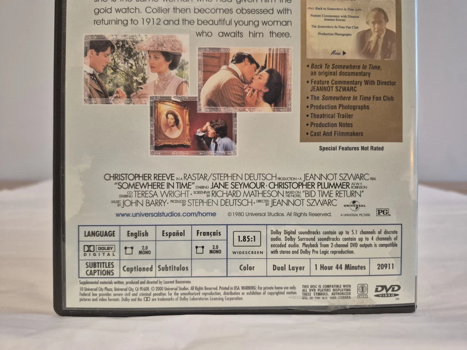 Somewhere In Time (1980, Collector's Edition DVD) Free Shipping! - Image 3 of 4