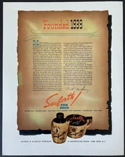 1943 Seaforth For Men Cologne Shaving Mug Lotion Talc Soap Color Vtg Print Ad
