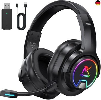 PG3 Gaming Headset Wireless für PS4, PS5, PC, Mac, Switch, 48H 2.4GHz Gaming 