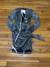 NWT House of CB London Womens Bodycon Dress Long Sleeve Glitter Sparkle NWT $179