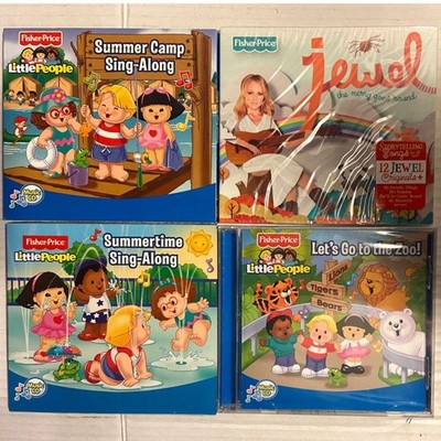 Fisher Price Childrens Sing Along CD Lot! Zoo Summer Camp Jewel Merry Go Round!