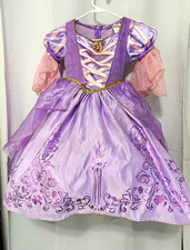 Disney Rapunzel Tangled Girls Purple Pink Gold Dress Costume w/ Zip Closure