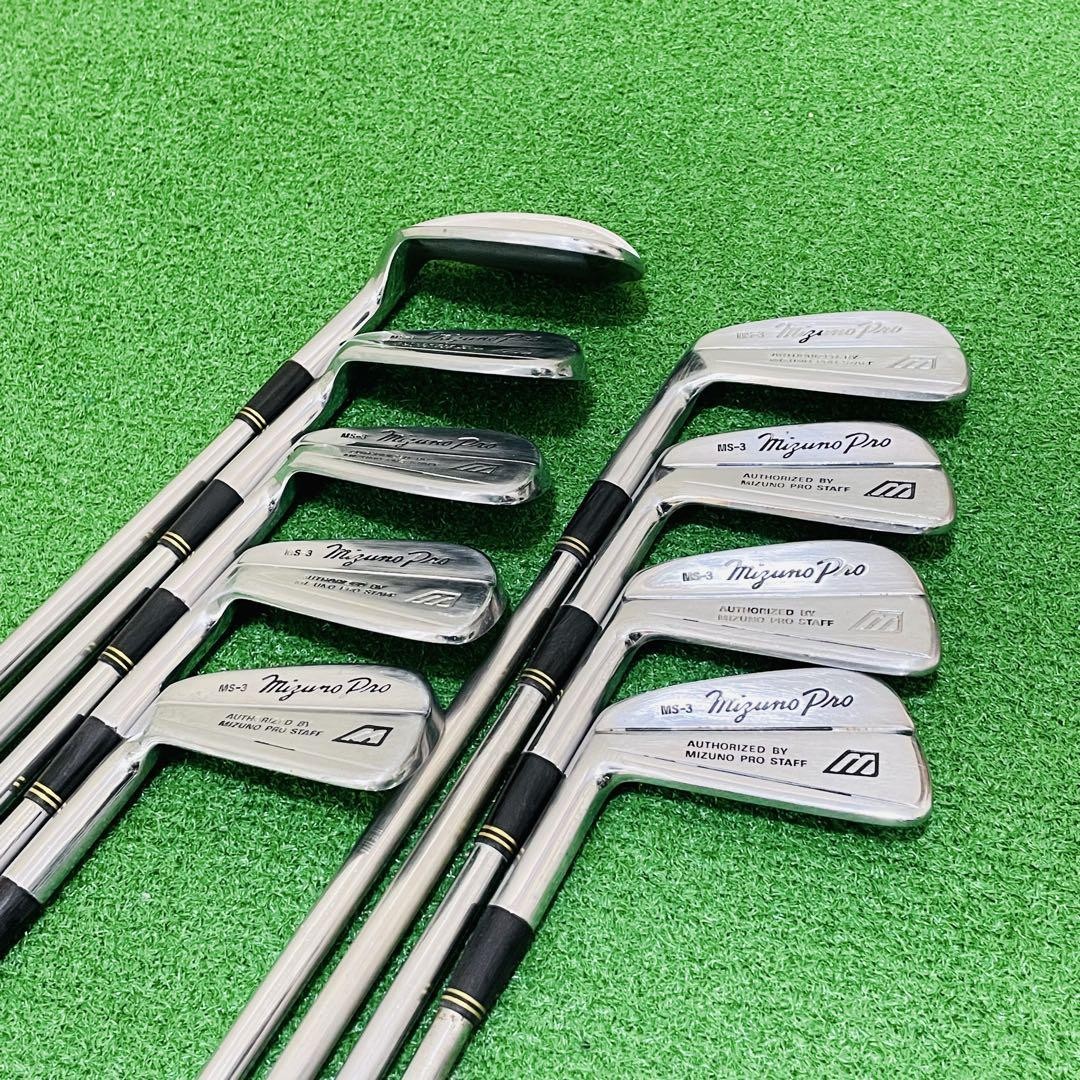 MIZUNO PRO STAFF MS−3(3〜S )9本 セットR 1981年 MIZUNO Pro MS-3 Iron Set 3-9+Pw UCV Steel Shaft Flex-SR 8pcs