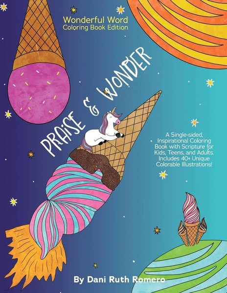 Dani R Romero | Praise & Wonder - Single-Sided Inspirational Coloring Book...-image