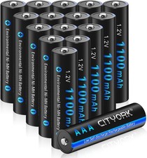 CITYORK 1100mAh AAA Rechargeable Batteries, 1.2V Ni-MH High Capacity, 1200 Cycl 19.73 per battery
