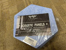 Bubos Hexagon Acoustic Panels, Sound Deadening, Light Sky Blue, 12-Pack