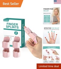 Trigger Finger Splint, 2pcs Finger Support Brace Mallet Finger Brace for Inde...