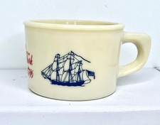 Vintage Shulton Old Spice Shaving Cream Mug, Ship Grand Turk Salem 1786
