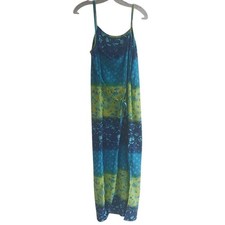 California Concepts VTG Maxi Dress 11 Spaghetti Strap Tie Waist Floral Boho