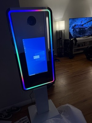 Magic Mirror Photo Booth 21.5  Touch Screen + Case + NEW Backdrop