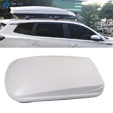 14 Ft Heavy Duty Abs Vehicle Roof Top Storage Box Cargo Luggage White W2 Locks