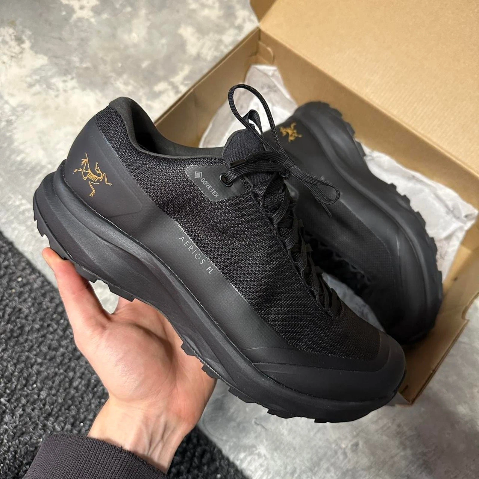 Arc’teryx Black Aerios FL 2 GTX Goretex Hiking Trail Shoes
Opens in a new window or tab