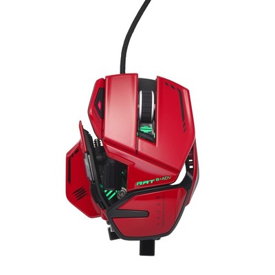 Mad Catz R.A.T. 8+ ADV voll einstellbare kabelgebundene Gaming Maus - Metallbasis - rot 