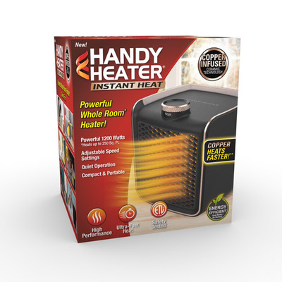 Handy Heater Instant Heat Space Heater, Lightweight and Portable