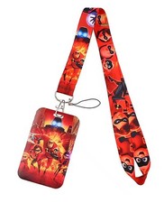 The Incredibles Family Hero ID Badge Lanyard  Keychain Set