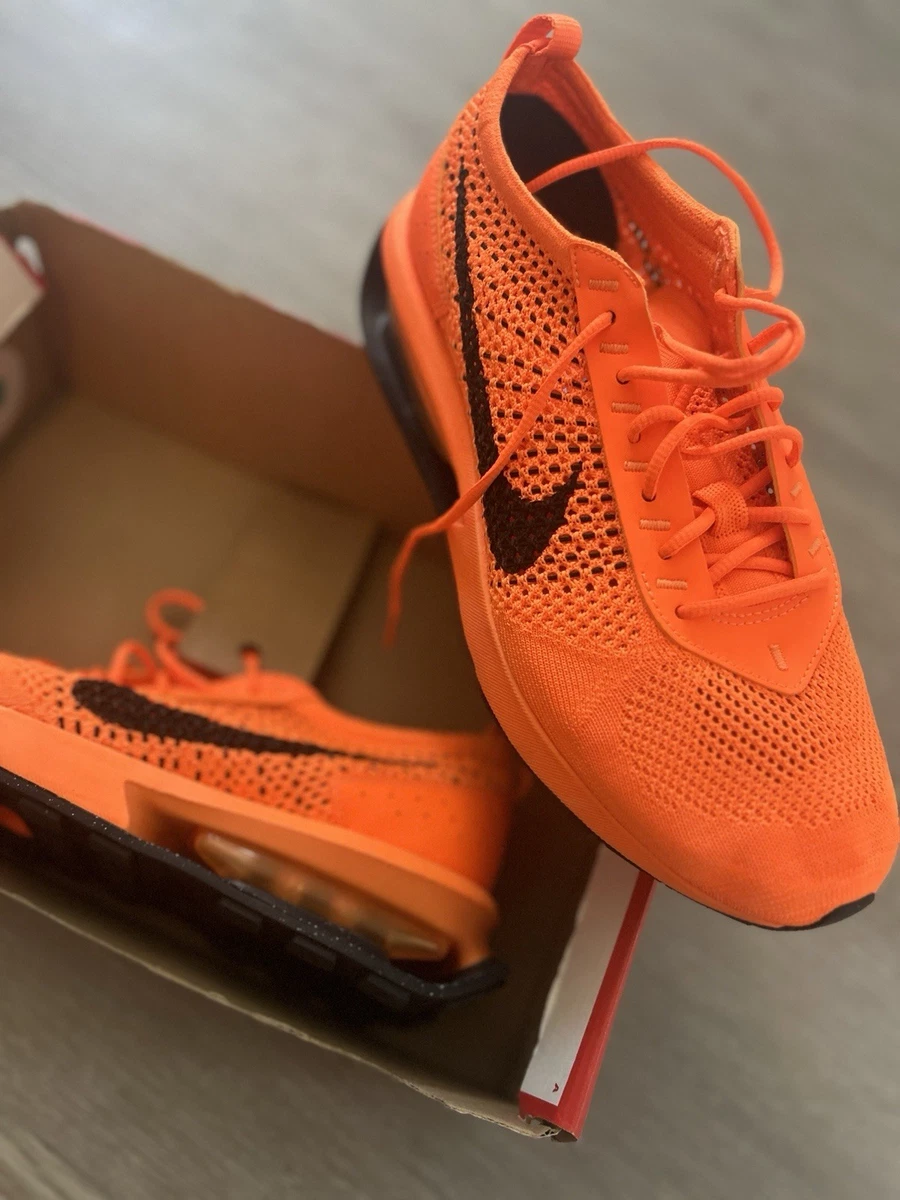 Nike Men\'s Size 15 Flyknit Racer Orange Athletic Lightweight Running Shoes 2016 Nike Flyknit Racer Total Orange | eBay main image 4