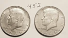 KENNEDY HALF DOLLAR,  40%  SILVER,   1969-D, 1069-D,---452