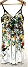 Lot4707- Women's DRESSFO White Dress with Sunflower Print -  Size XL