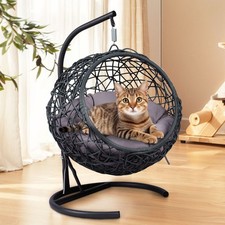 Pet Cat Hanging Swing Bed W/ Stand & Cushion ...
