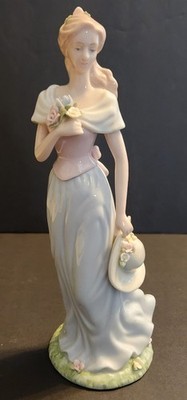 Avon Moments And Memories A Spring Stroll Figurine 2002 Lady Woman Figure